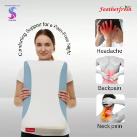 Featherfresh Memory Foam Pillow for Neck Pain Relief